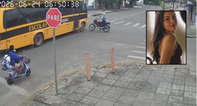 Jovem de 21 anos morre após 12 dias internada por batida entre moto e ônibus em MT; vídeo