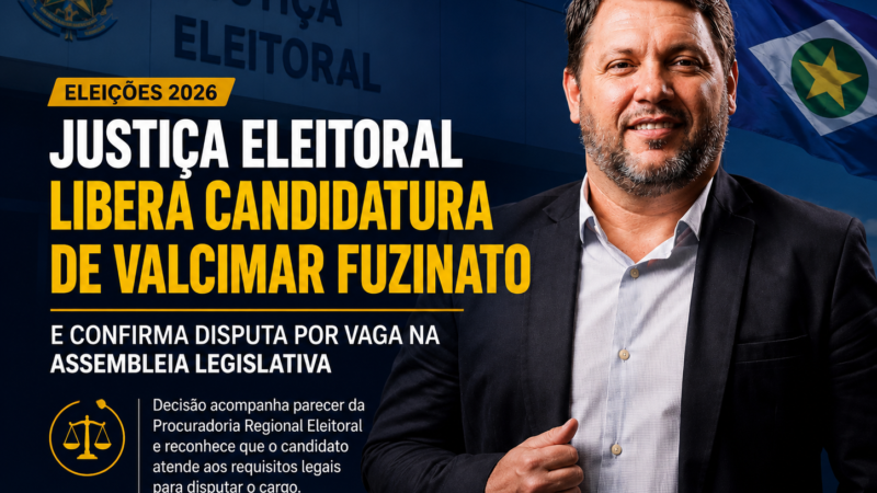 Valcimar Fuzinato está apto a disputar vaga na Assembleia Legislativa de Mato Grosso