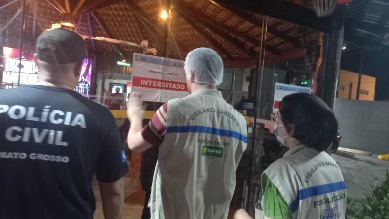 Restaurante em Cuiabá descumpre determinação e é interditado pela terceira vez