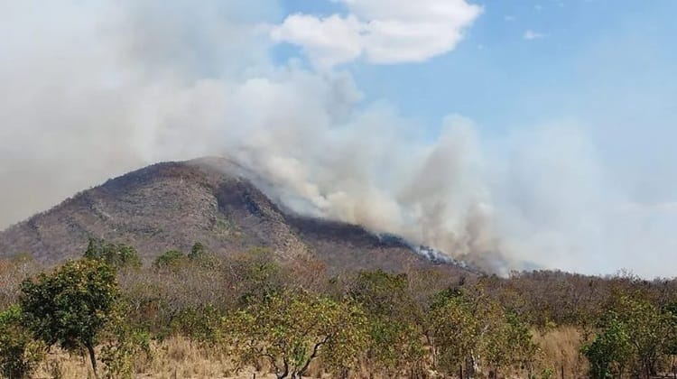 Chuva ajuda e Corpo de Bombeiros extingue incêndio no Morro de Santo Antônio